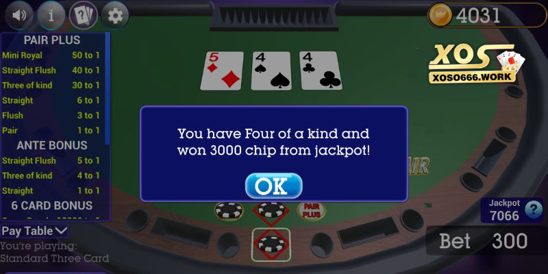 So sánh điểm Poker 3 lá